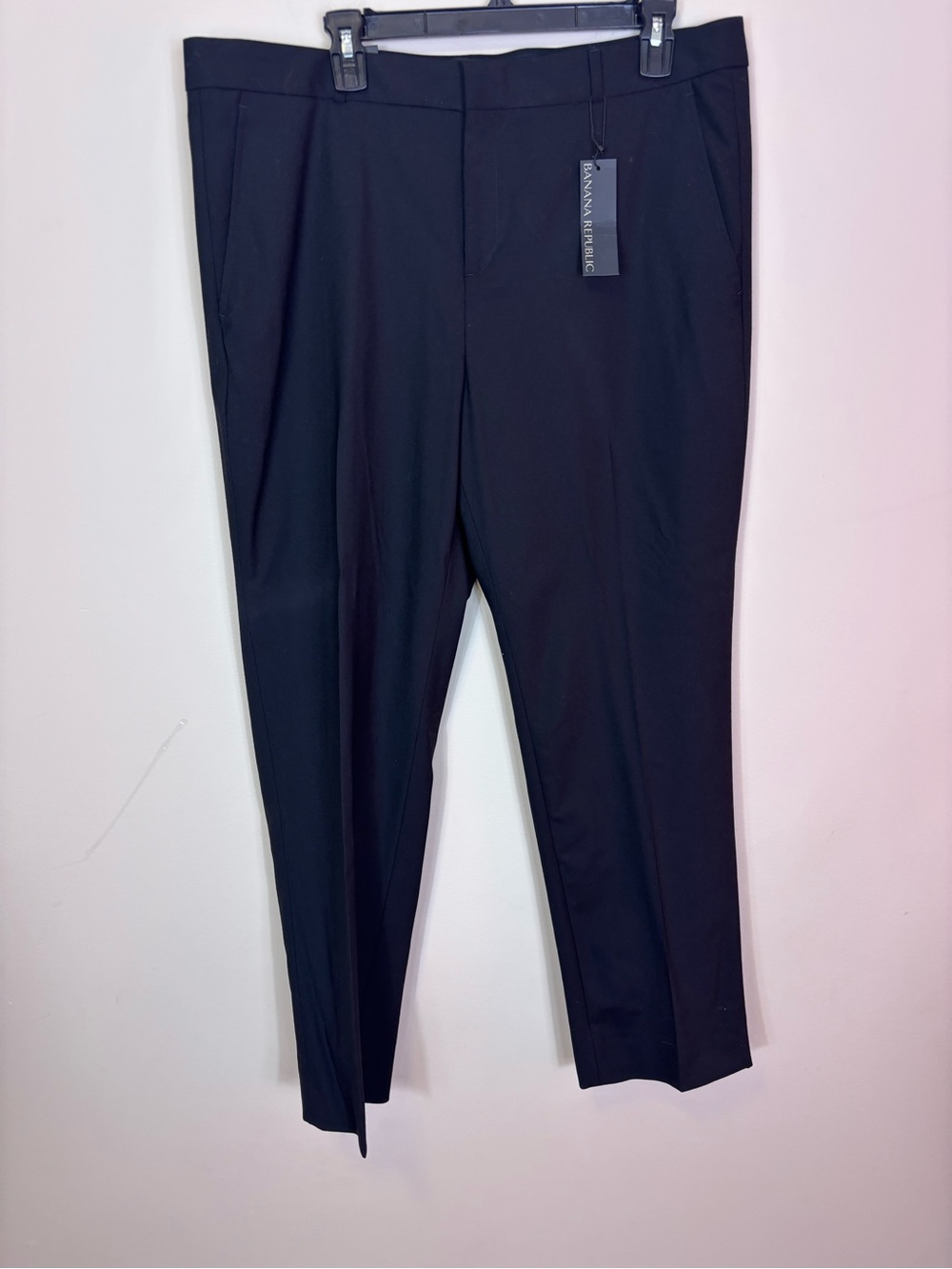 New Banana Republic Black Mid Rise Tailored Ryan Dress Trouser Dress Pants 16S